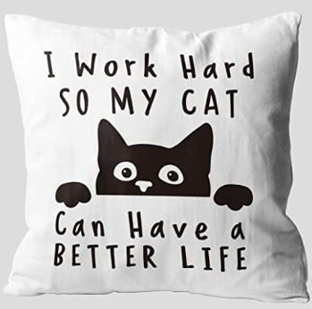 CAT BETTER LIFE Fabric Throw Pillow