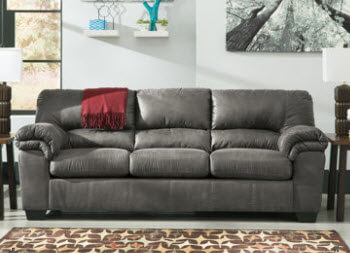 Ashley Benton Charcoal Microsuede Sofa