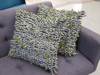 Rizzy Textured Charcoal & Lime Throw Pillows (set of 2)