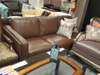 Chateau Dax Brown Leather One-Arm Sofa