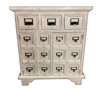 Vintage Furniture Chipilo Console Cabinet in Nero White