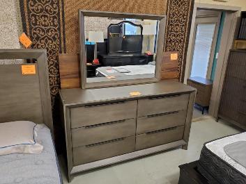 Modus Chloe Basalt Grey Dresser with Mirror