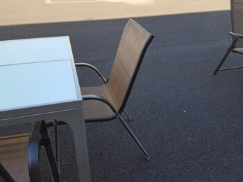 Outdoor Chocolate Mesh Arm Chair (blemish)