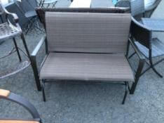 Outdoor Chocolate Mesh Gliding Loveseat