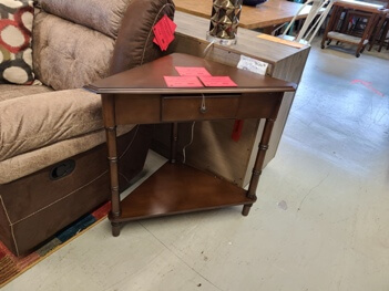 Coaster Espresso Finish Corner Table