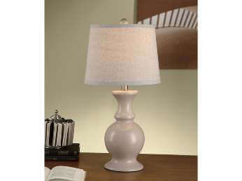Crestview Sand Dune Taupe Table Lamp with Linen Shade