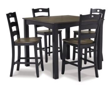 Ashley Farris Counter-Height Dining Set with 4 Barstools