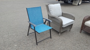 Outdoor Dark Teal Mesh Folding Chair