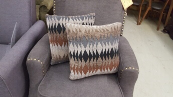 Black, Brown & Charcoal Diamonds Throw Pillows (set of 2)