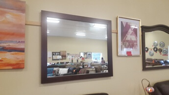 Modus Cappuccino Finish Hardwood Wide-Framed Mirror