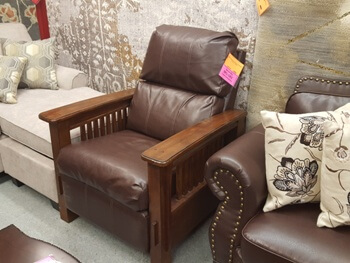 Ashley Dark Brown Mission Style Recliner (blemish)