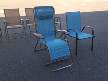 Turquoise Zero-Gravity Outdoor Recliner