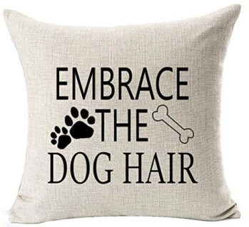 EMBRACE THE DOG Fabric Throw Pillow