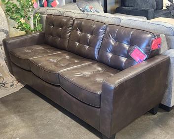 Homelegance Donegal Dark Brown Faux Leather Sofa