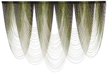 Designer Draped White & Green Macrame Wall Art Panel 41 x 57