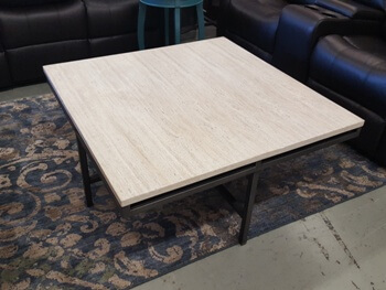 Hammary East Park Square Marble Top Coffee Table