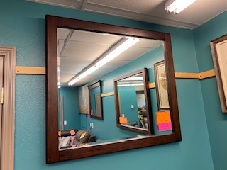 Espresso Finish Hardwood Mirror