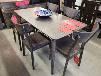 Coaster Eureka Dark Grey Dining Table with Butterfly Leaf