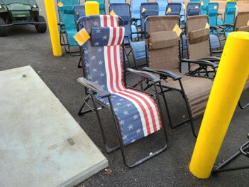 American Flag Zero-Gravity Outdoor Recliner