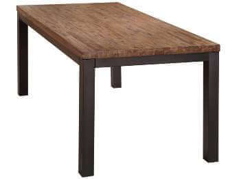 Modus Gabe Rustic Truffle Finish Hardwood & Metal Dining Table