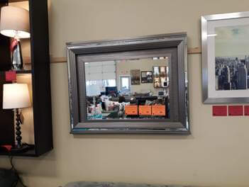 Homelegance Glamorous Charcoal Mirror with Mirrored Trim Accents