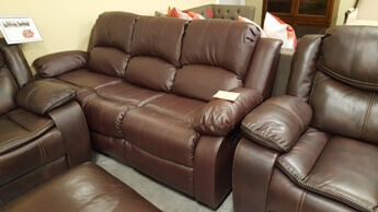 Homelegance Granley Dark Brown Faux Leather Reclining Sofa
