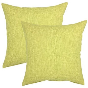 Light Green Fabric Throw Pillows (set of 2)