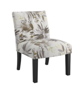 Emerald Grey Foliage Accent Chair