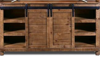 Horizon Home Westwood 64-Inch TV Console with Barn Doors