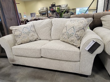Ashley Haisley Beige Tweed Loveseat