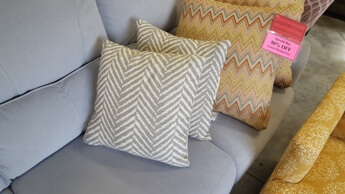 Homelegance Taupe & Ivory Herringbone Throw Pillows (set of 2)