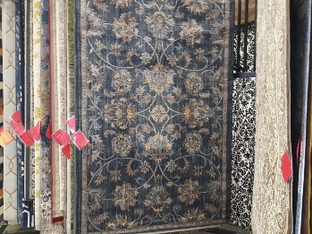 Mohawk Jacobean Blue 5-3 x 7-10 Area Rug