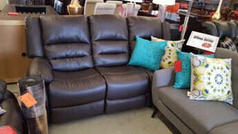 Homelegance Jarita Dark Brown Faux Leather Reclining Sofa
