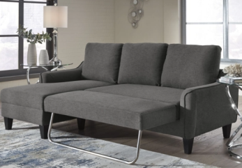 Ashley Jedi Grey Fabric Queen Sleeper Sofa with Chaise