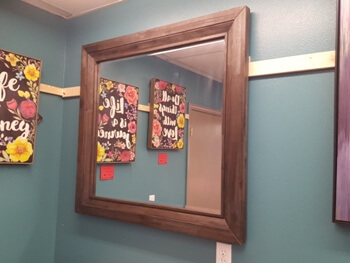 Homelegance Rustic Grey Finish Hardwood Mirror