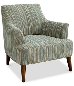 Jonathan Louis Awesome Haven Teal Striped Accent Chair