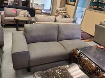 Laser Charcoal One-Arm Sofa