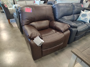 Ashley Lincoln Dark Brown Leather Dual Power Recliner