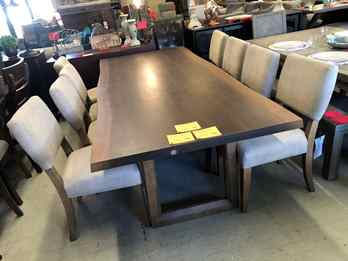 Northridge Home Live Edge Dining Set with 8 Chairs