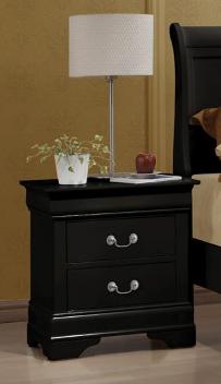 Coaster Louis Philippe Black 2-Drawer Nightstand