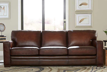 Amax Luca Rich Brown Leather Sofa