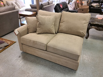 McCreary Modern Textured Dark Beige One-Arm Sofa