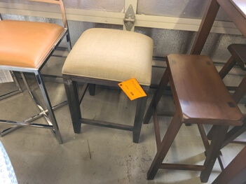 Modus Meadow Graphite Upholstered Backless Barstool