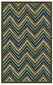 Mohawk Missoni Teal 5 x 8 Area Rug (blemish)