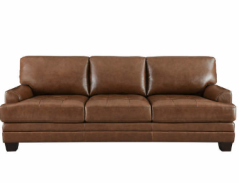 Thomasville Mitch Rich Brown Leather Sofa