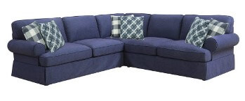 Emerald Mountain Retreat Blue 3-Piece Sectional