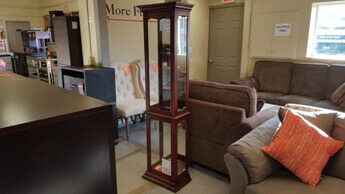Beverly Cherry Finish Curio Cabinet (no shelves)
