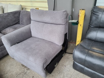 Charcoal Fabric One-Arm Recliner