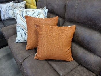 Dark Orange Throw Pillow