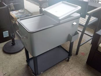 Charcoal Cooler on Rolling Stand
